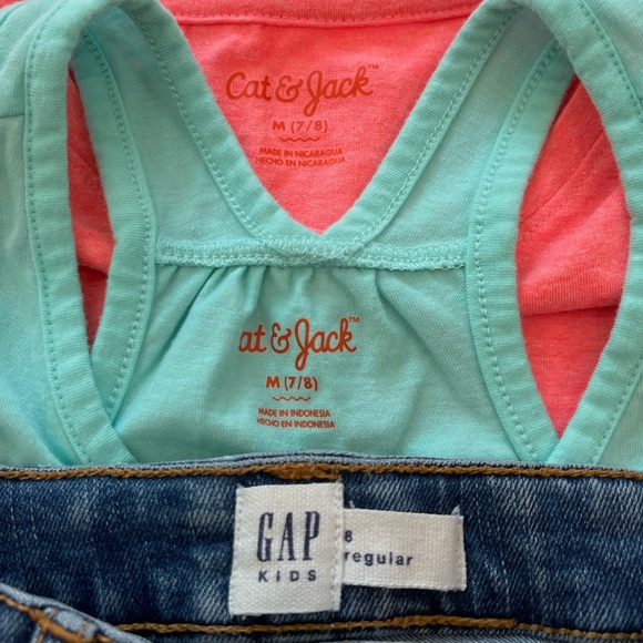 GAPKids Jean Shorts & Cat & Jack Top Girls Size M (7-8) - Picture 9 of 10